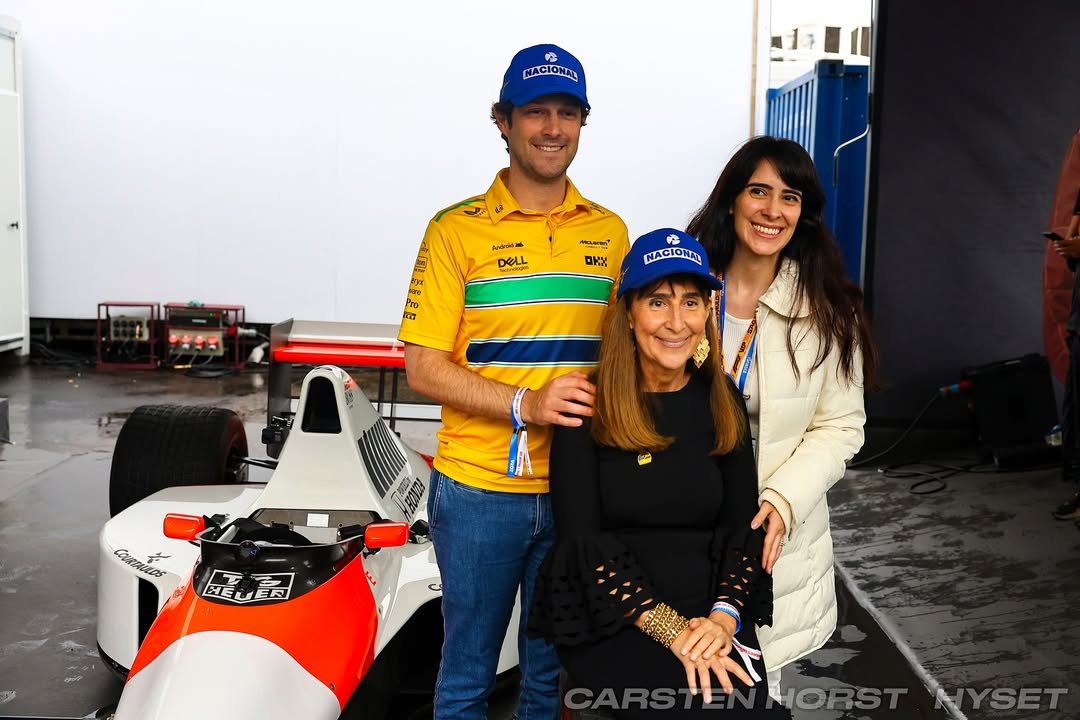 Bruno Senna e Dona Neide Senna em Interlagos